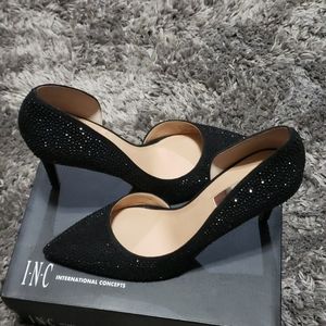 "INC" high heel black rhinestone pumps* 3 day Sale
